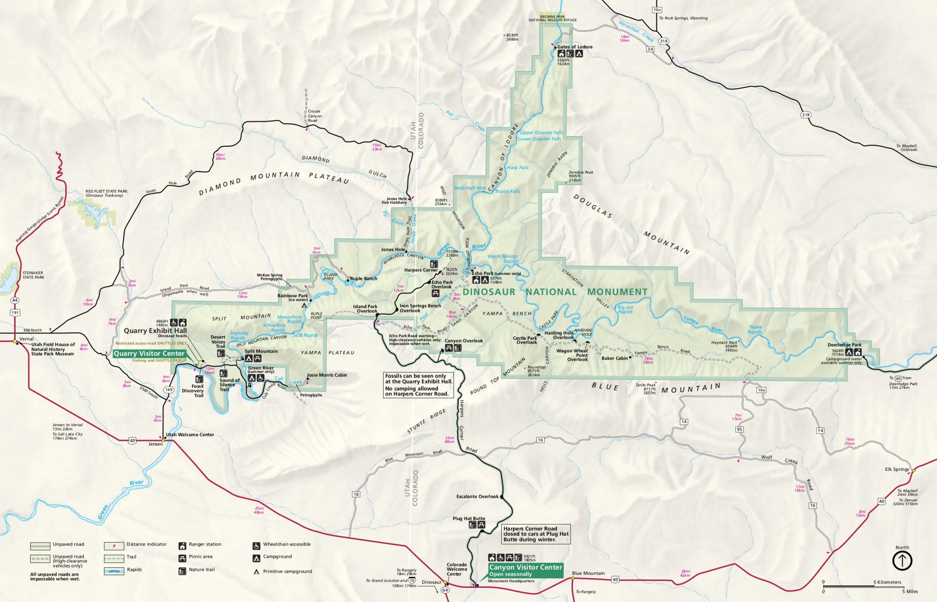 dinosaur green and yampa river