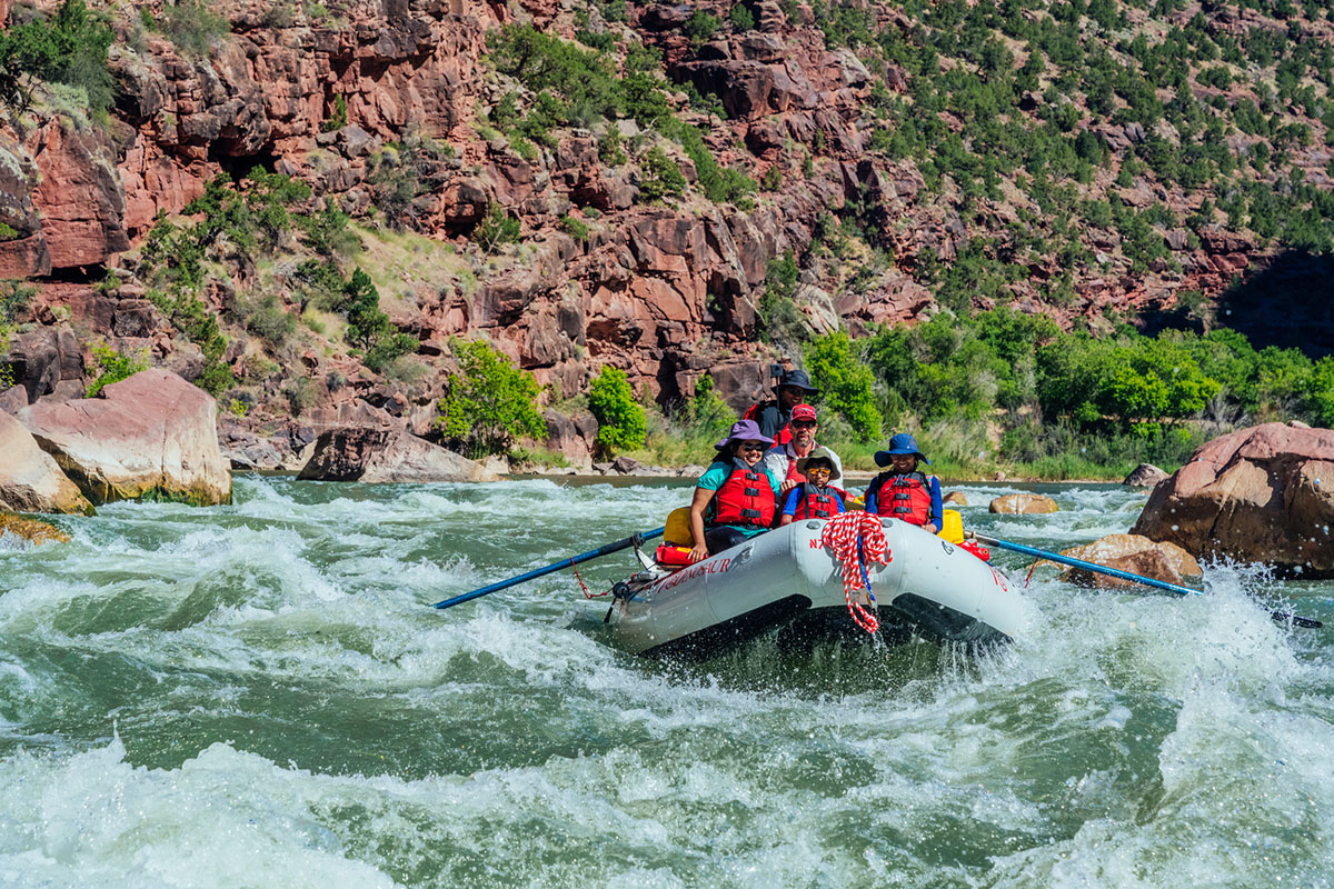 Class 2-3 rapids on the Green River in Utah