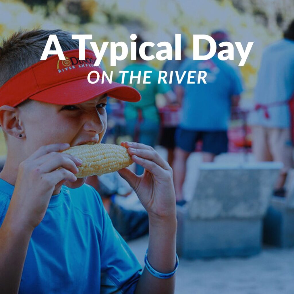 a typical multi-day rafting camping experience